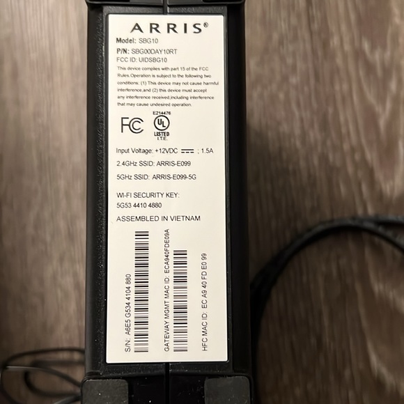 ARRIS SBG10 cable modem and router - Picture 6 of 6
